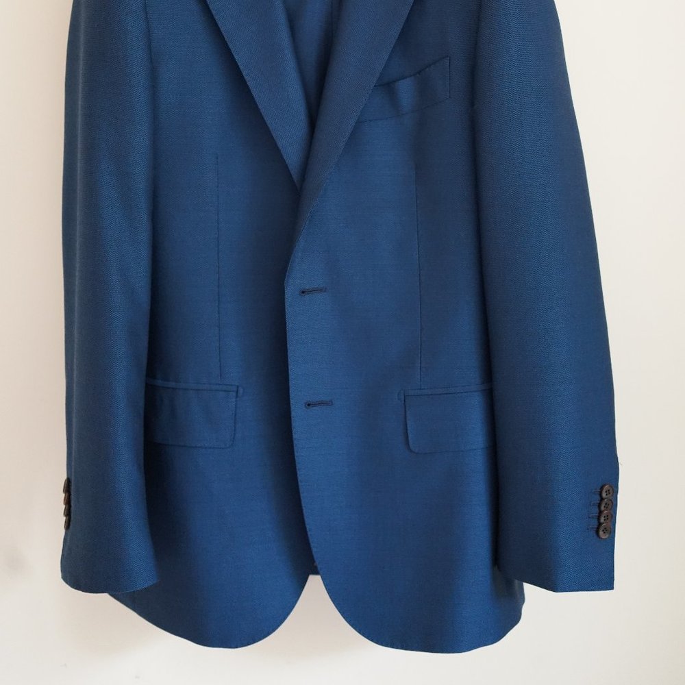 Suitsupply Lazio Midblue Birdseye Wool Suit | 36R - Picture 3 of 6